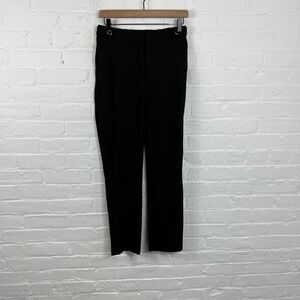 Adrienne Vittadini Women's High Rise Trouser Pants Elastic Waist Black Size 6